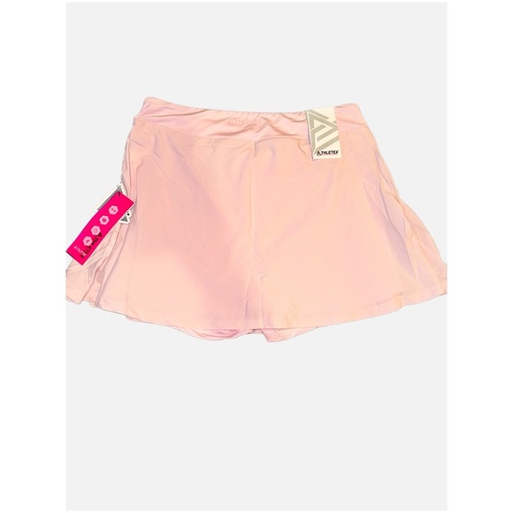 Thletex- NWT Women’s Pink Tennis Pleated Skirt with Built in Shorts Size Large - Picture 4 of 11